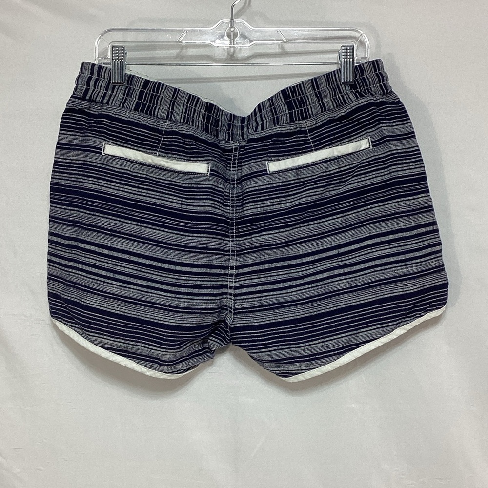 Athleta linen Striped Athletic Shorts size 12 - Picture 3 of 8